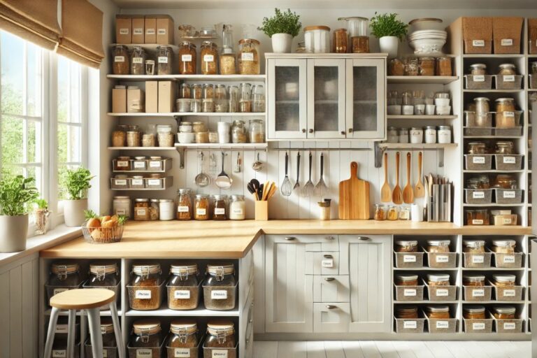 Cozinha organizada de forma prática, facilitando o dia a dia e otimizando o espaço.